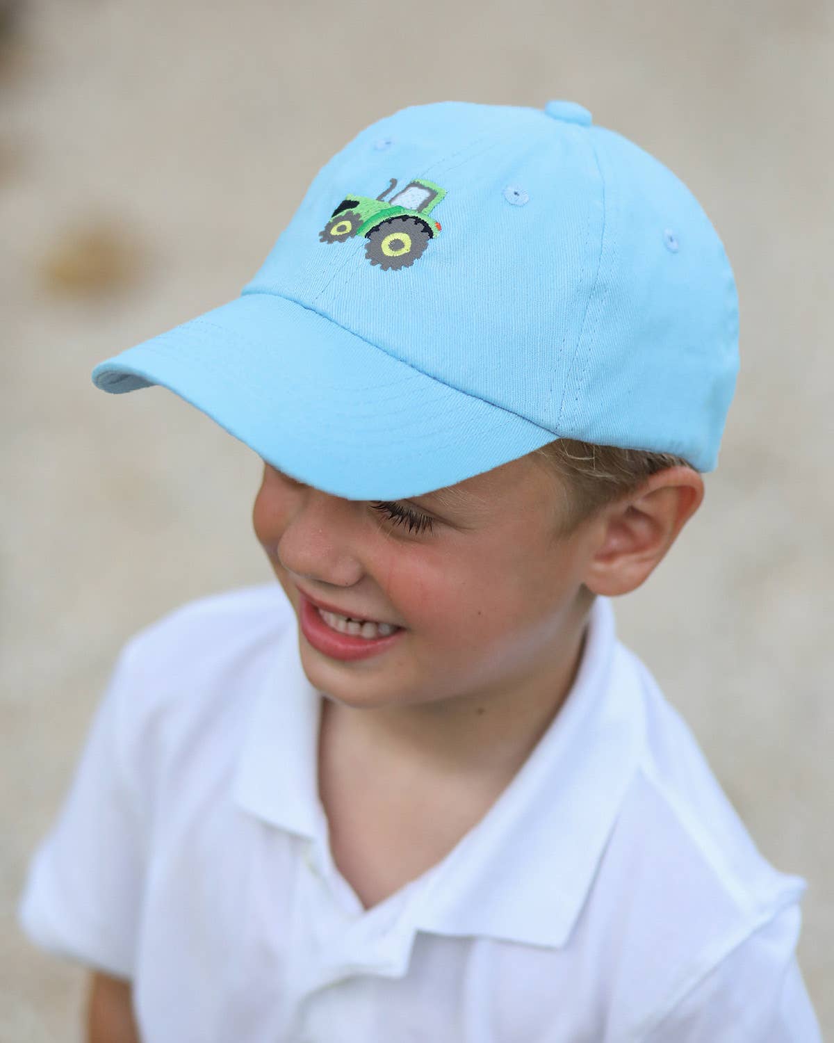 Bits & Bows
Tractor Baseball Hat - in Blue