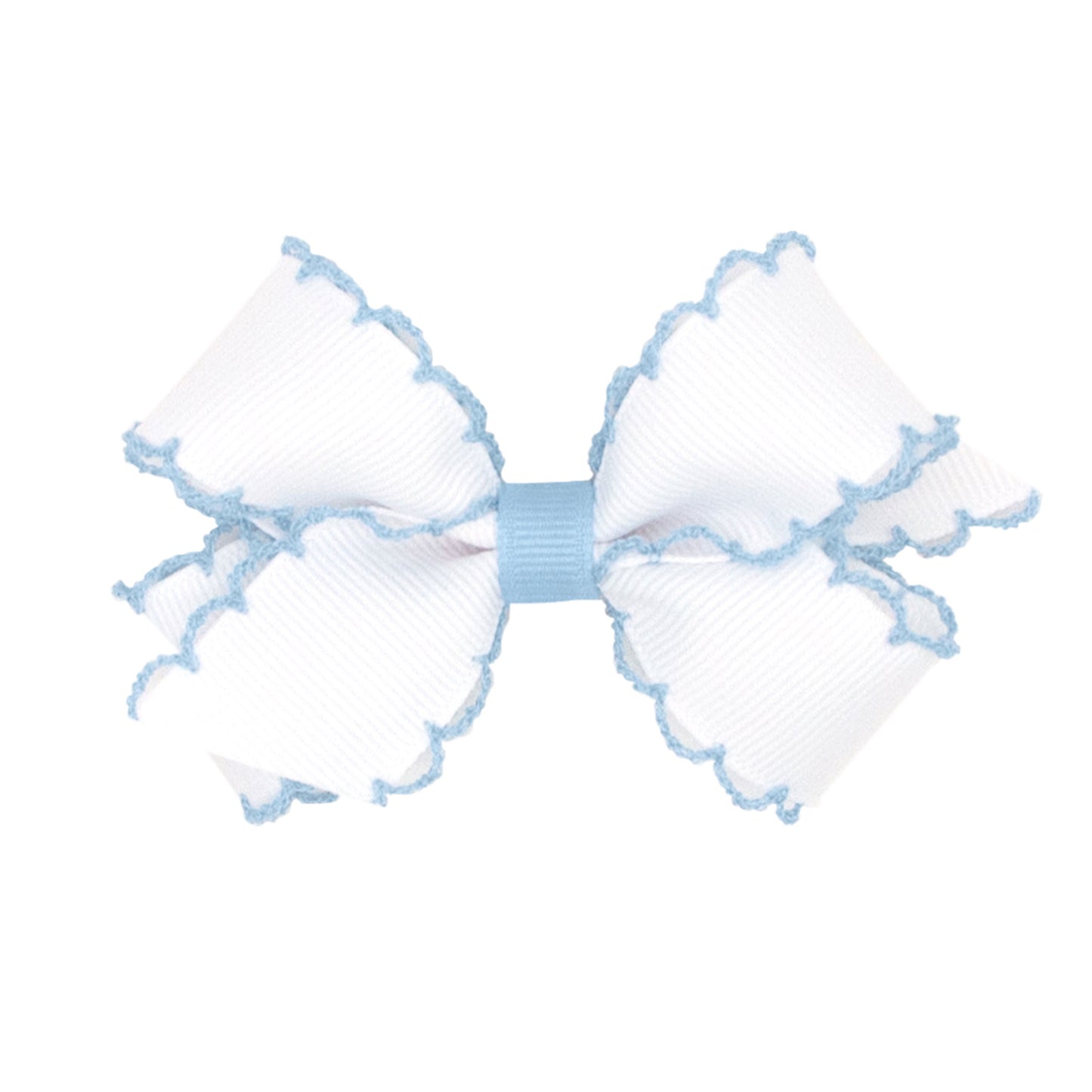 Mini Moonstitch Grosgrain Hair Bow – Contrasting Wrap