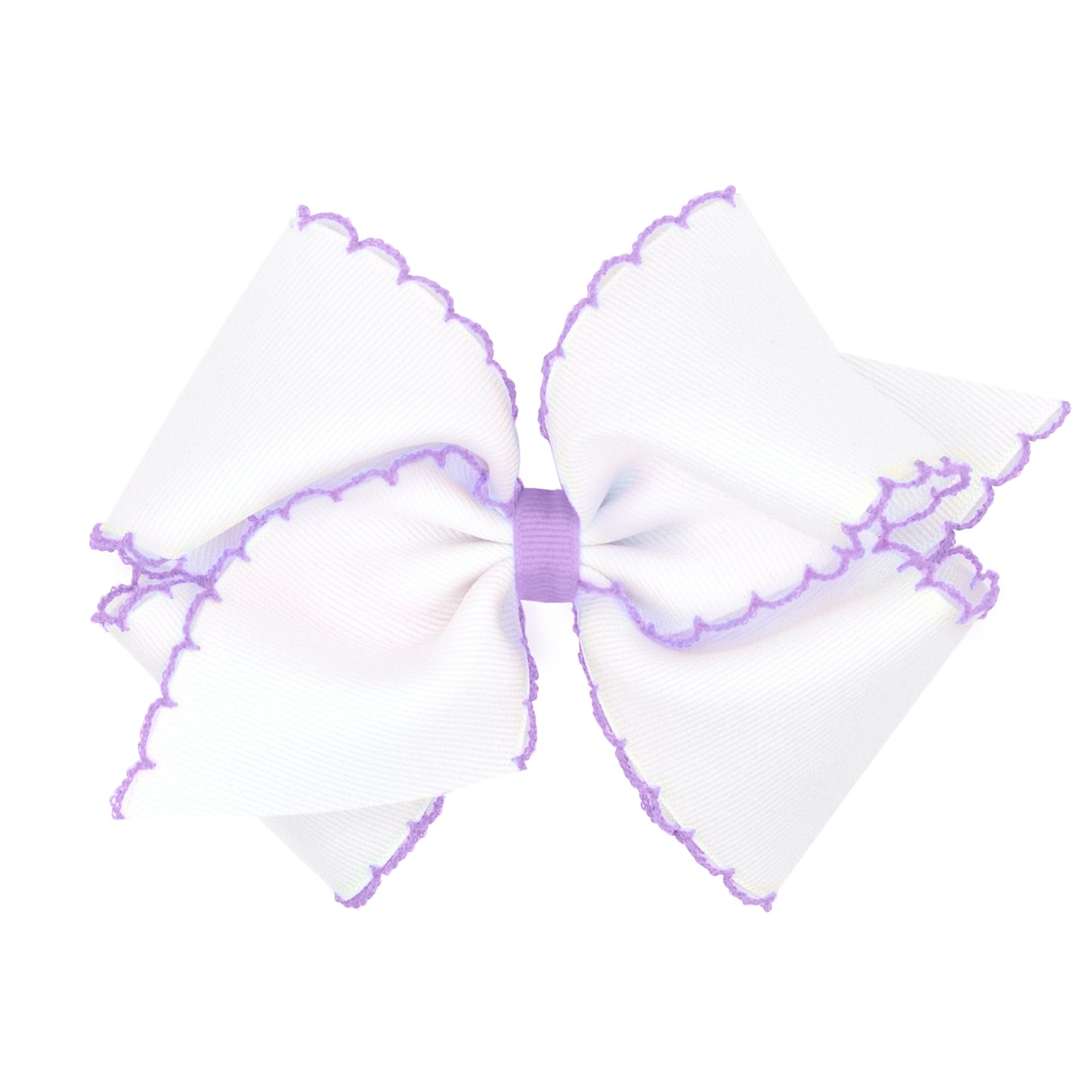 Medium Moonstitch Grosgrain Hair Bow – Contrasting Wrap