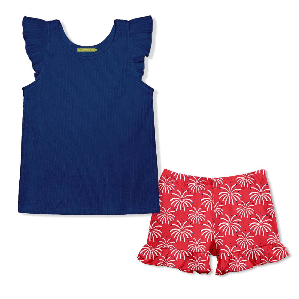 Fireworks Ruffle Short Set