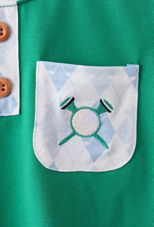 Green Fairway Shorts Set