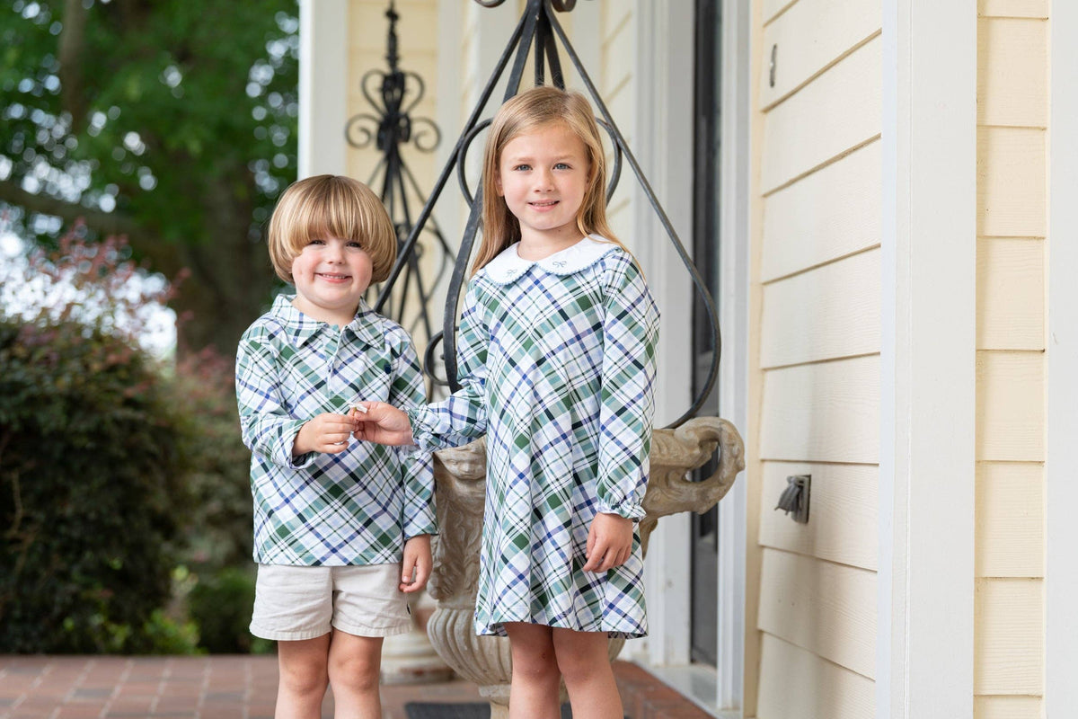 Watson Ivy League Plaid Long Sleeve Polo