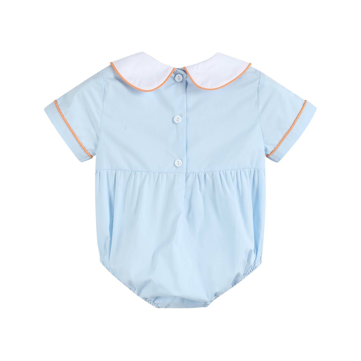 Blue Pumpkin Vine Smocked Bubble