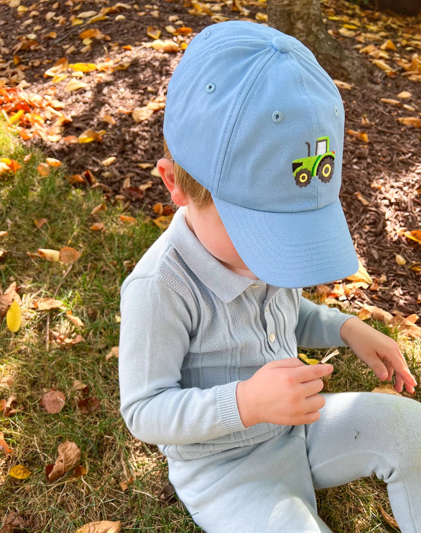 Bits & Bows
Tractor Baseball Hat - in Blue