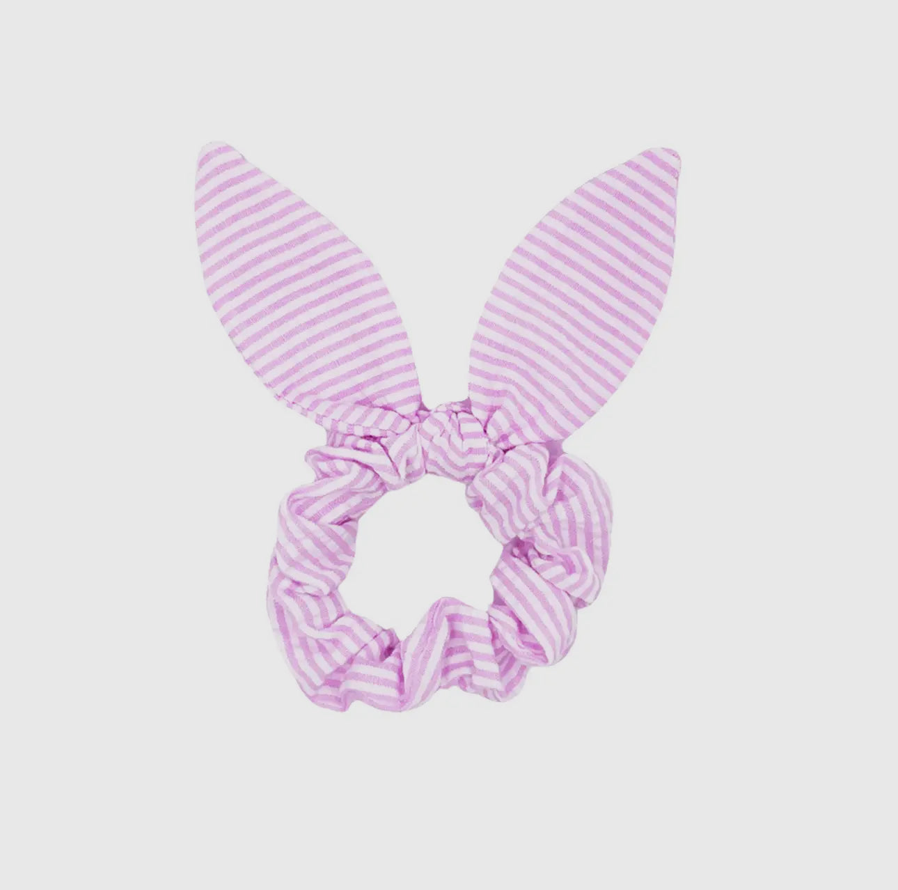 Seersucker Bow Scrunchie