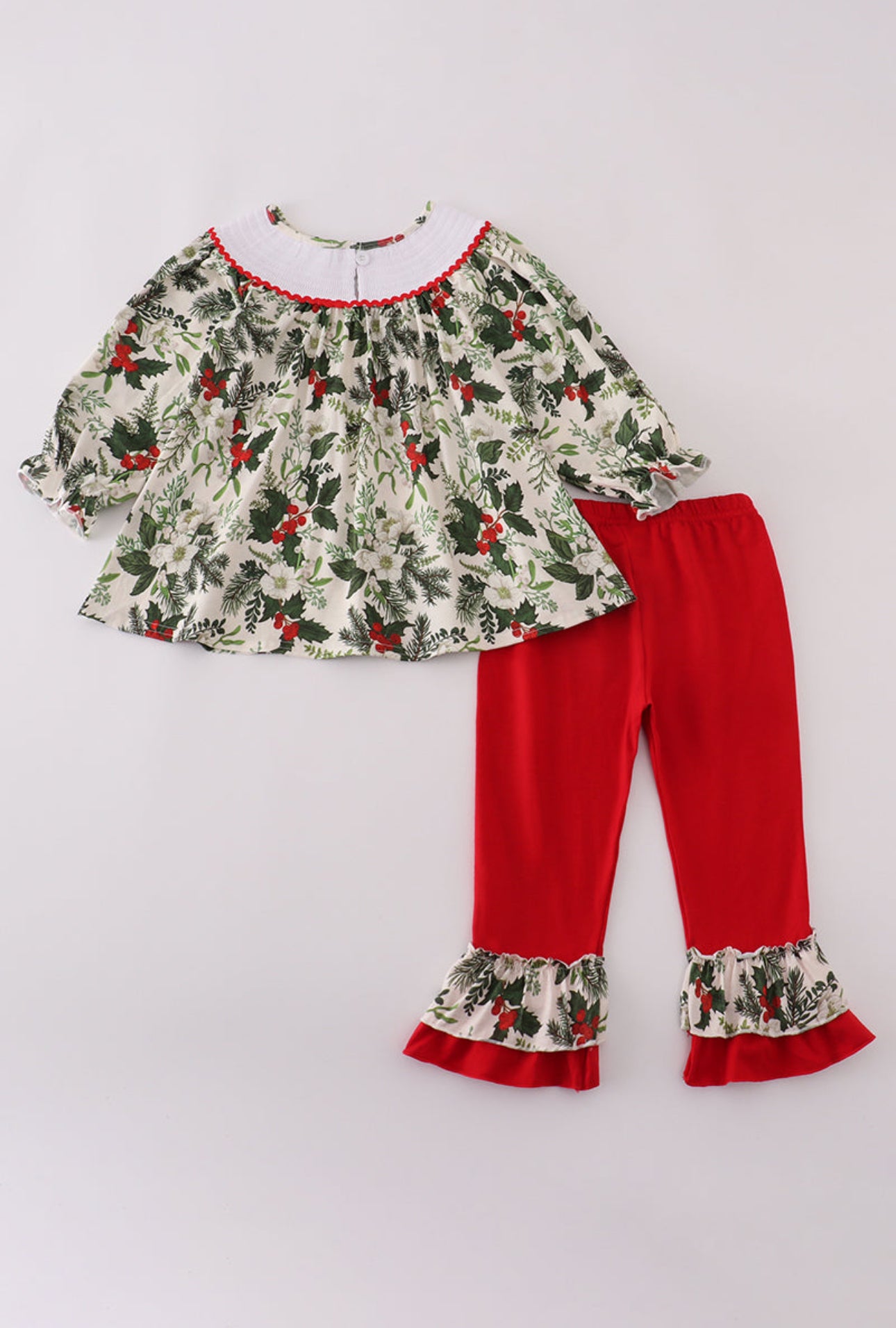 Holly Jolly Smocked Pants Set
