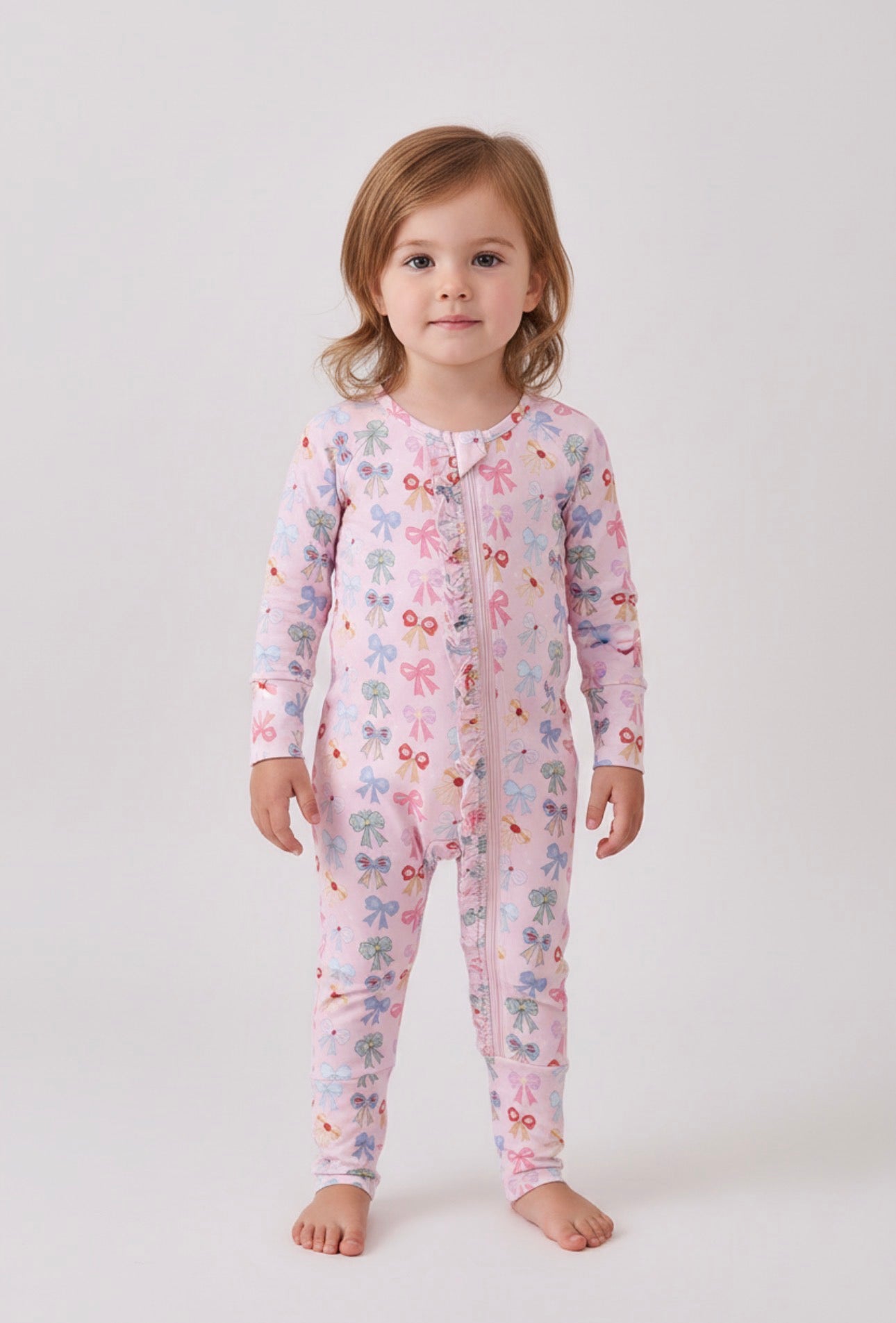 Pretty in Bows Zipper Pajama