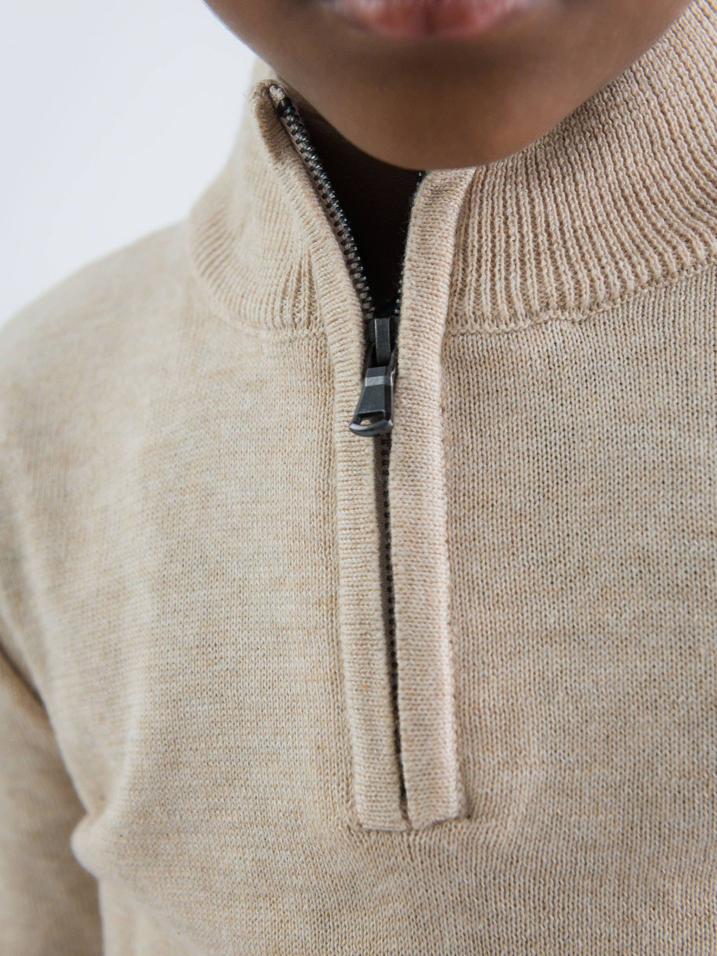 Heritage Quarter-Zip Sweater - Oatmeal