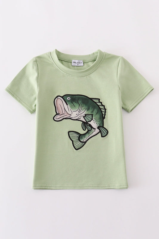 Breen short with bass printed in center