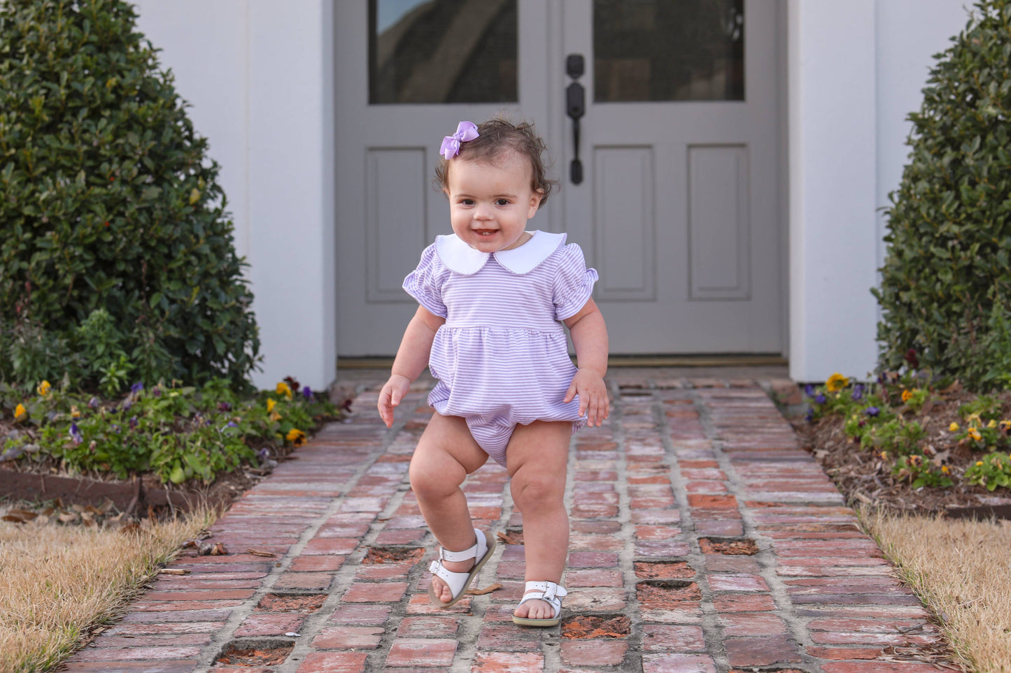 Charlotte Bubble- Lavender Stripe