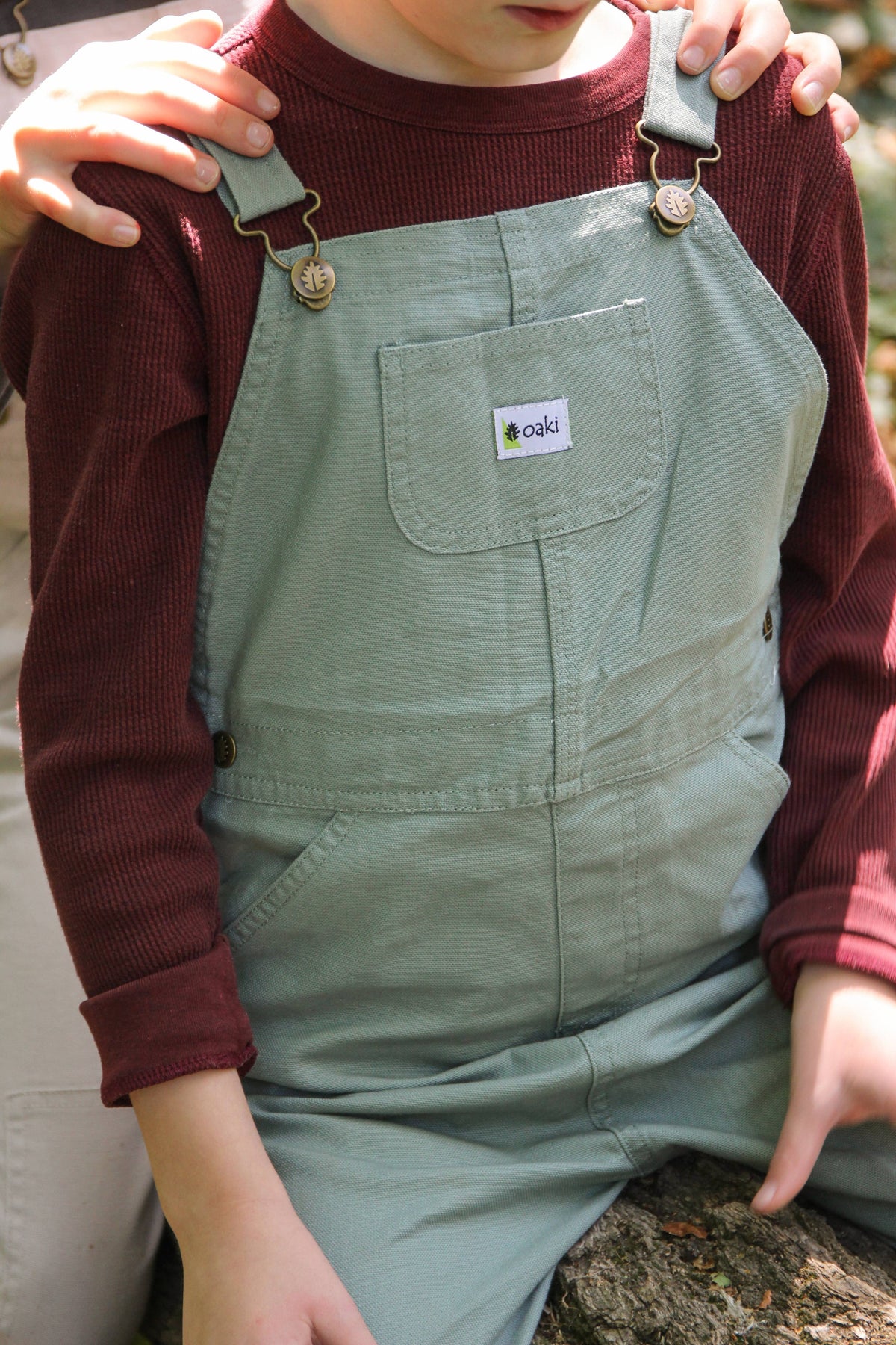 Oaki Duck Washed Cotton Overalls - Rosemary