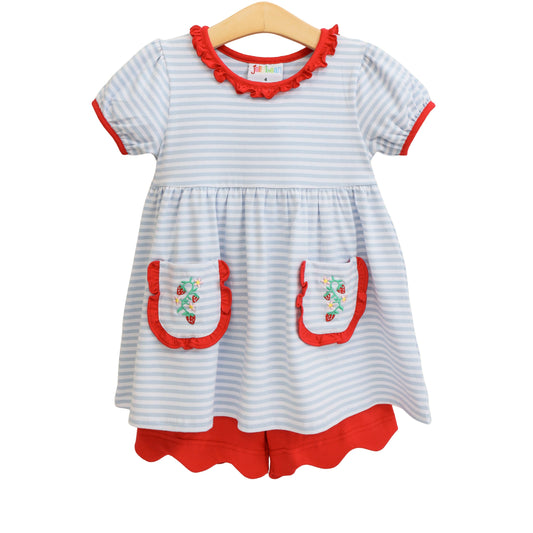 So Berry Sweet Scallop Short Set