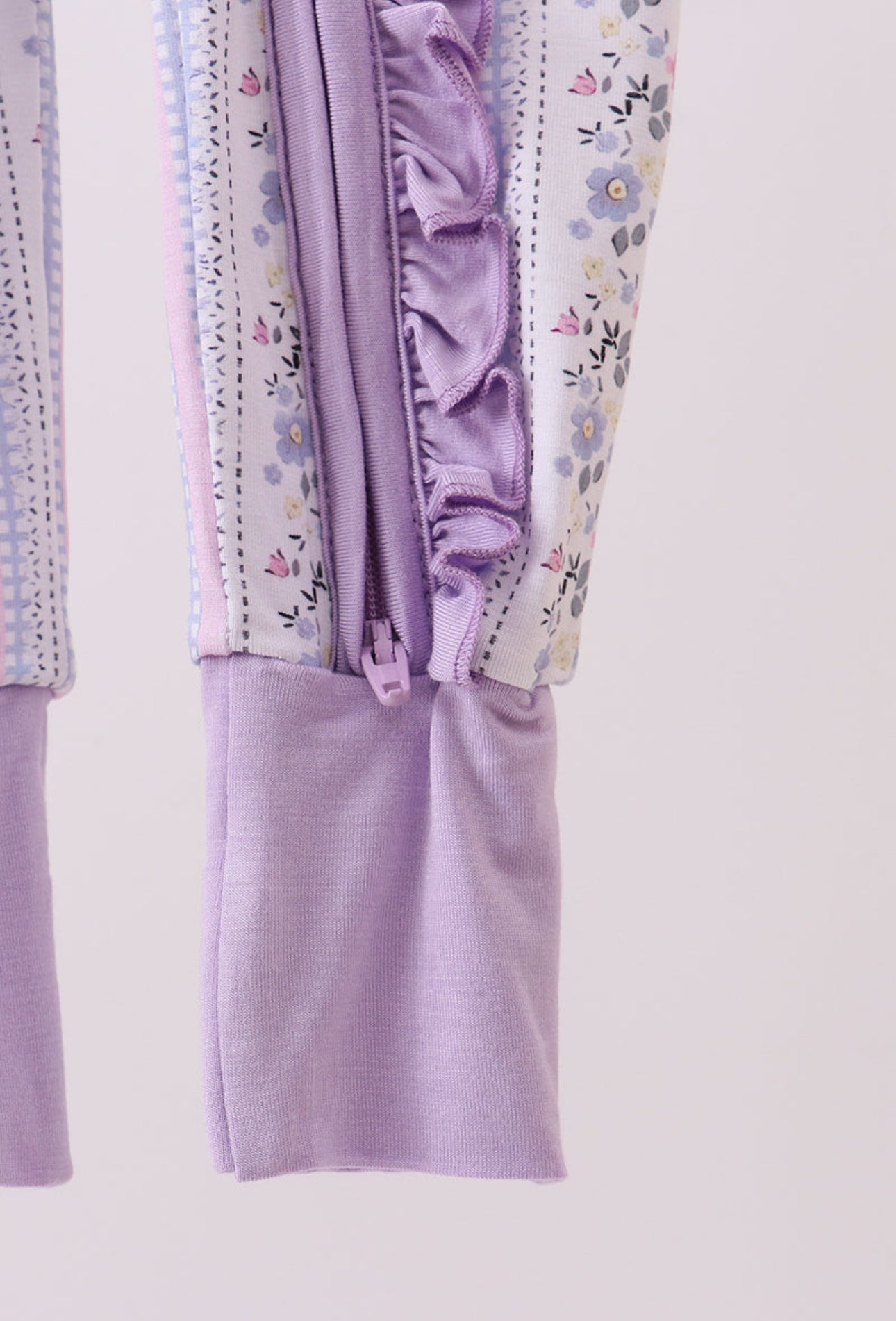 Lavender Meadow Ruffle Zip Pajama