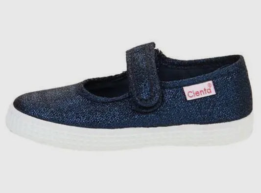 Cienta Mary Jane - Navy Metallic