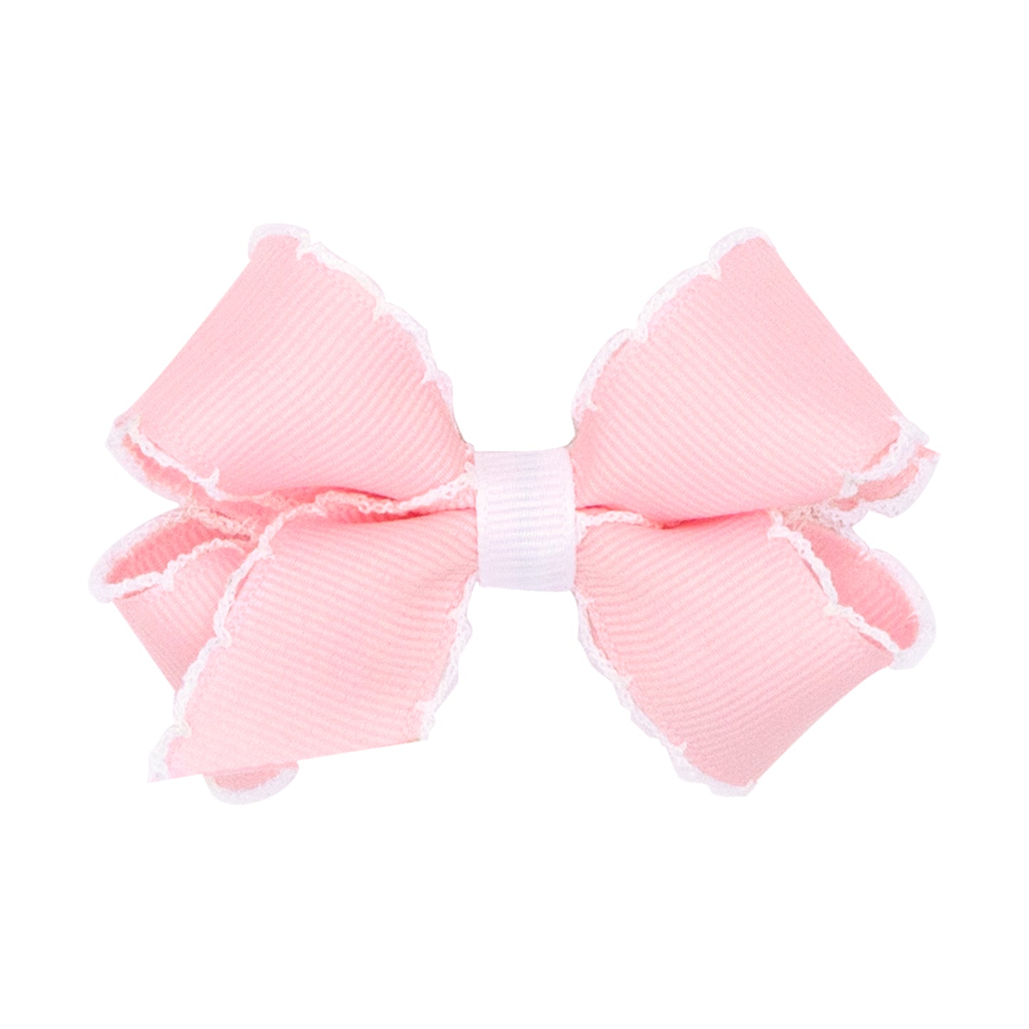 Mini Moonstitch Grosgrain Hair Bow – Contrasting Wrap