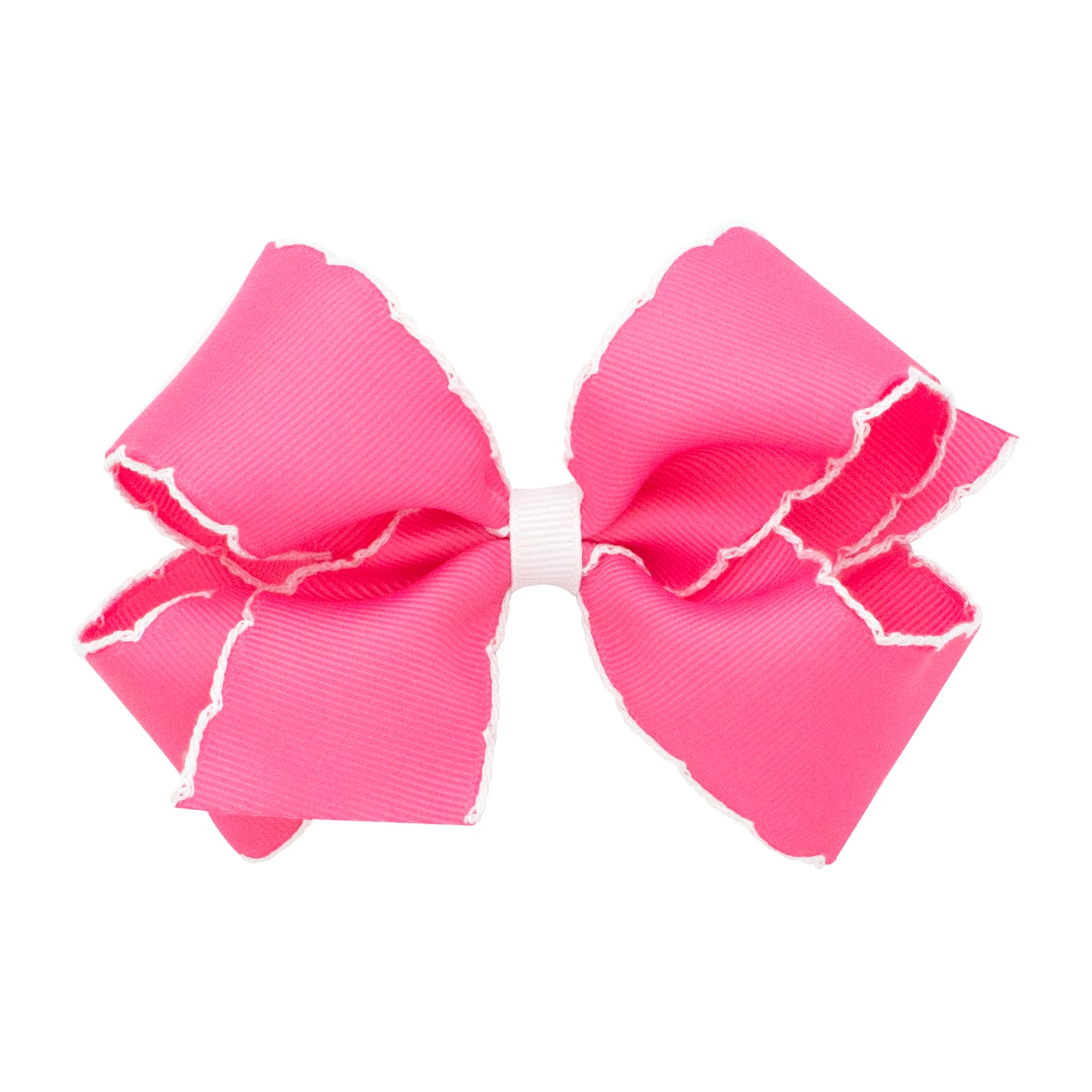 Medium Moonstitch Grosgrain Hair Bow – Contrasting Wrap