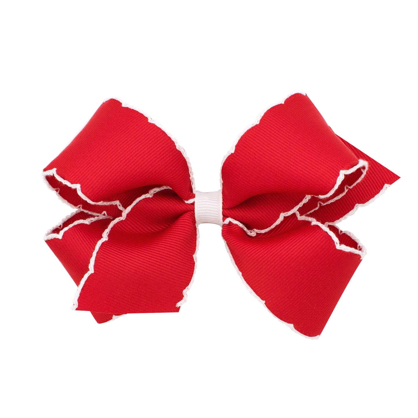 Medium Moonstitch Grosgrain Hair Bow – Contrasting Wrap