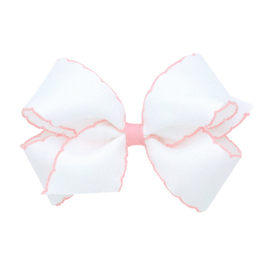 Medium Moonstitch Grosgrain Hair Bow – Contrasting Wrap