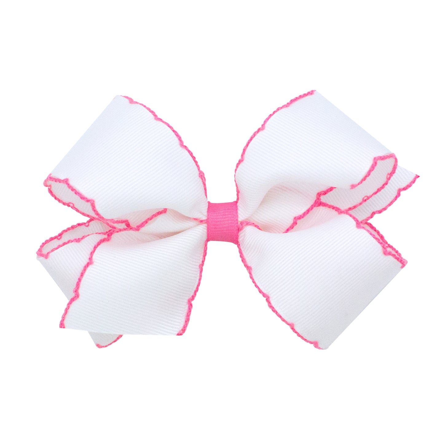 Medium Moonstitch Grosgrain Hair Bow – Contrasting Wrap