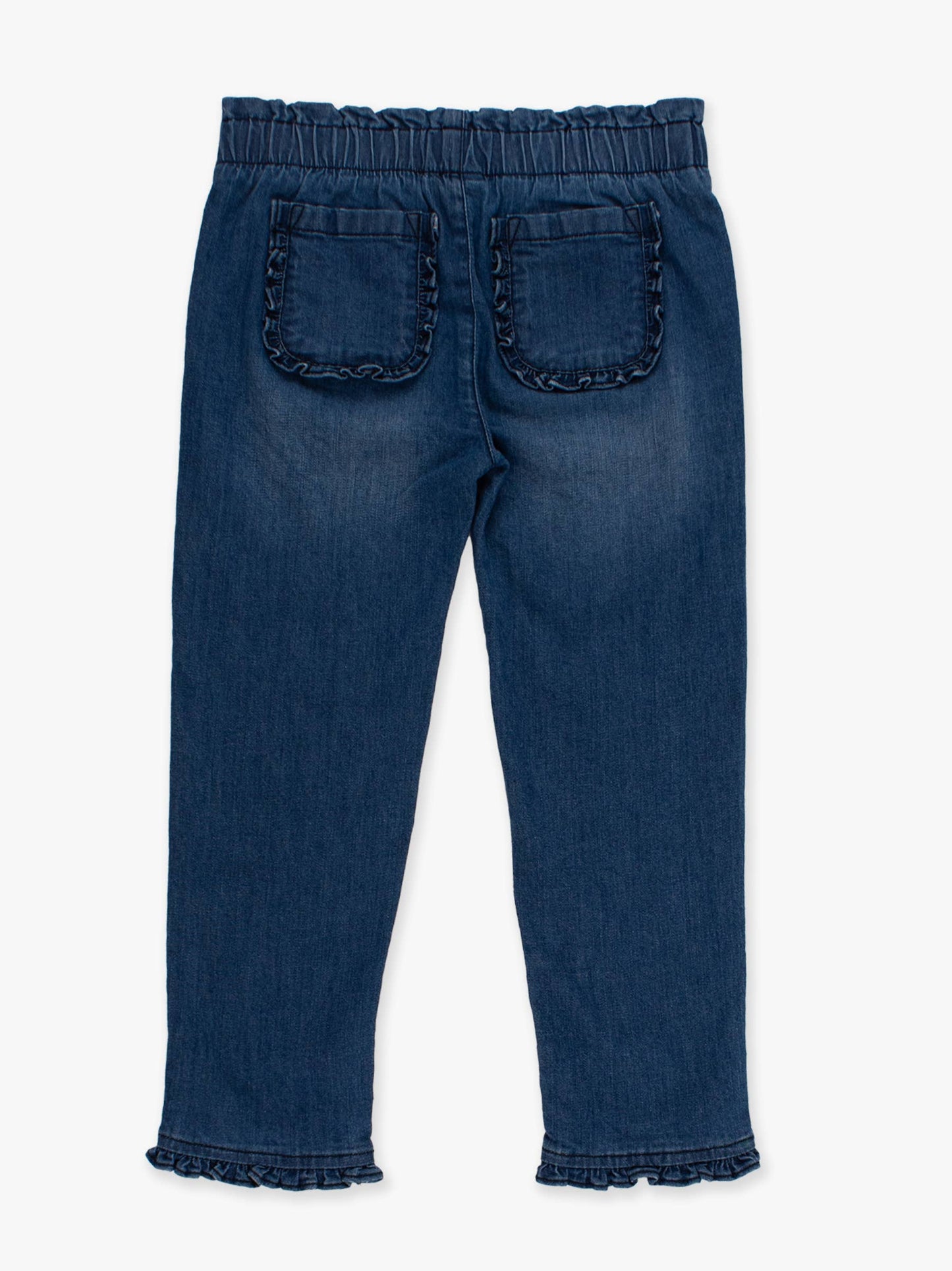 Girls Ruffle Straight Leg Jeans