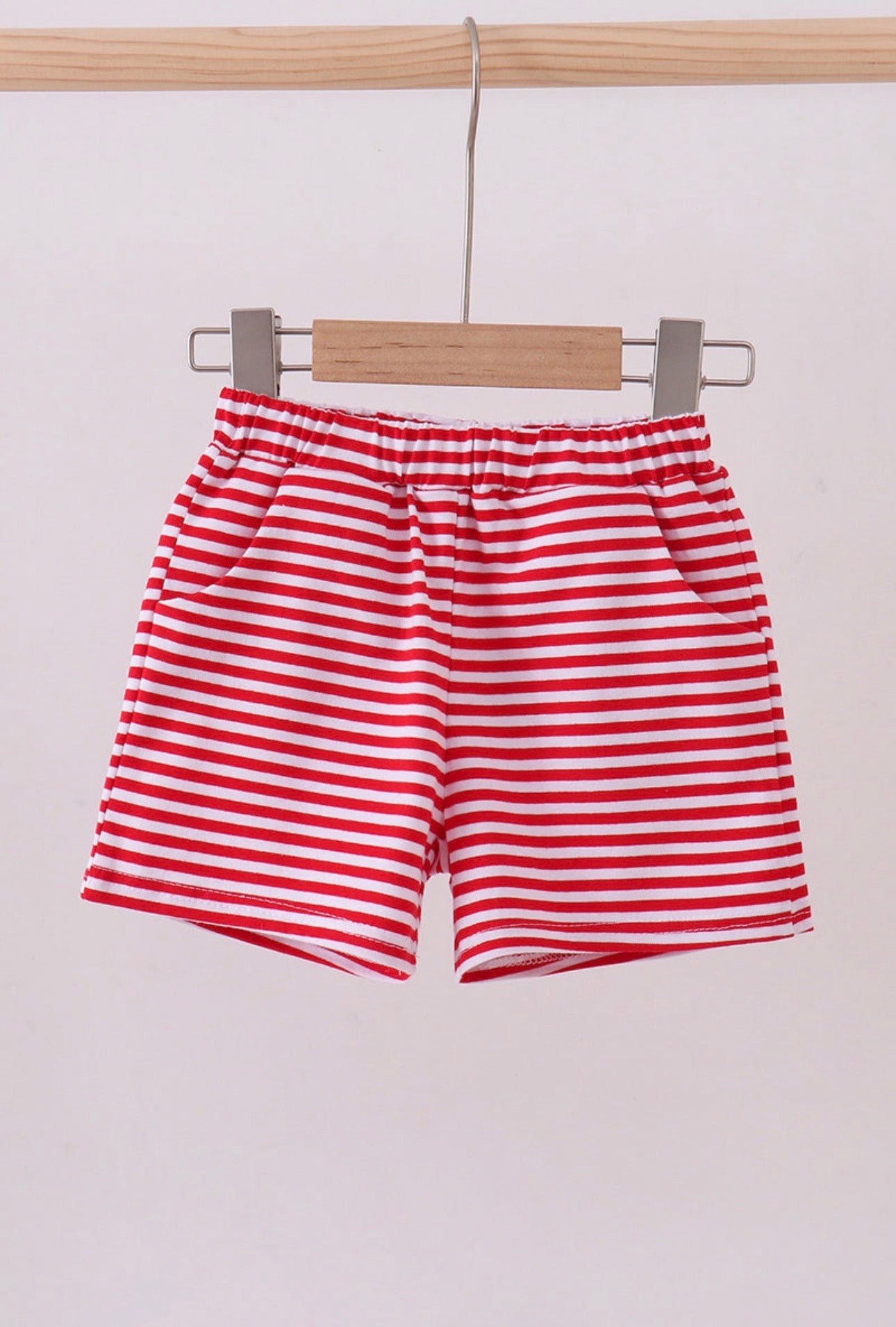 Basic Stripe Shorts – Red