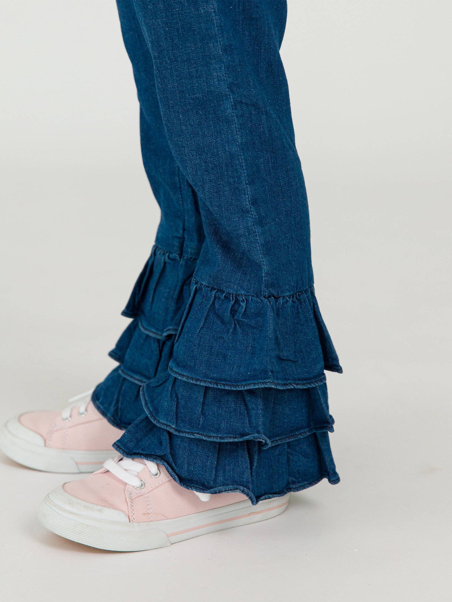 Girls Ruffle Flare Jeans