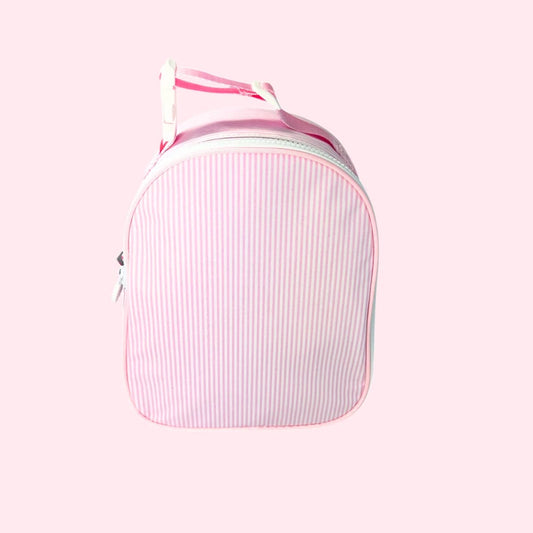Pink Preppy Stripe Gumdrop Lunch Box