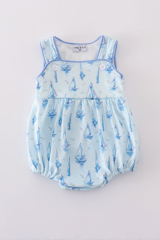 Blue sailboat print bubble