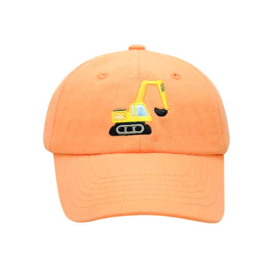 Bits & Bows 
Excavator Baseball Hat - in Orange