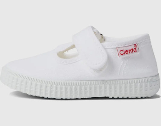 Cienta T-Strap - White