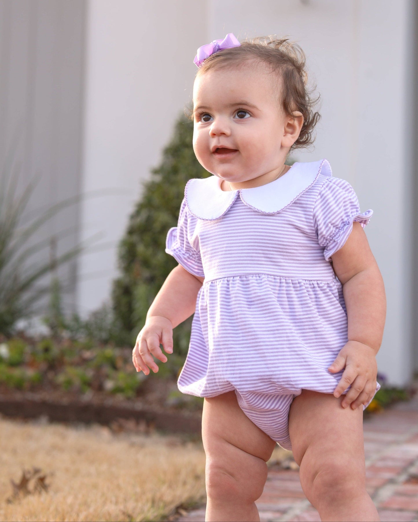 Charlotte Bubble- Lavender Stripe