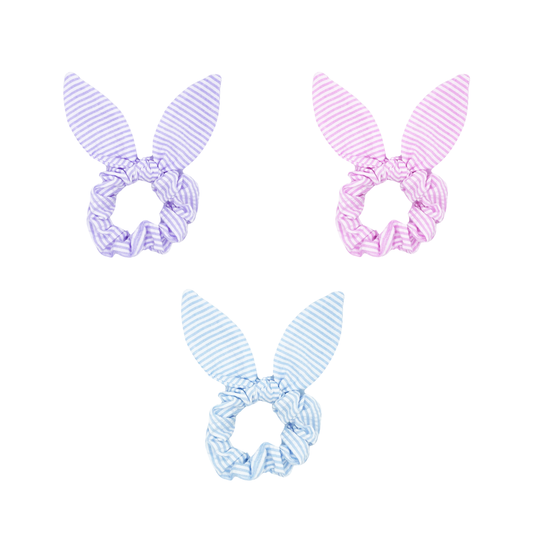 Seersucker Bow Scrunchie