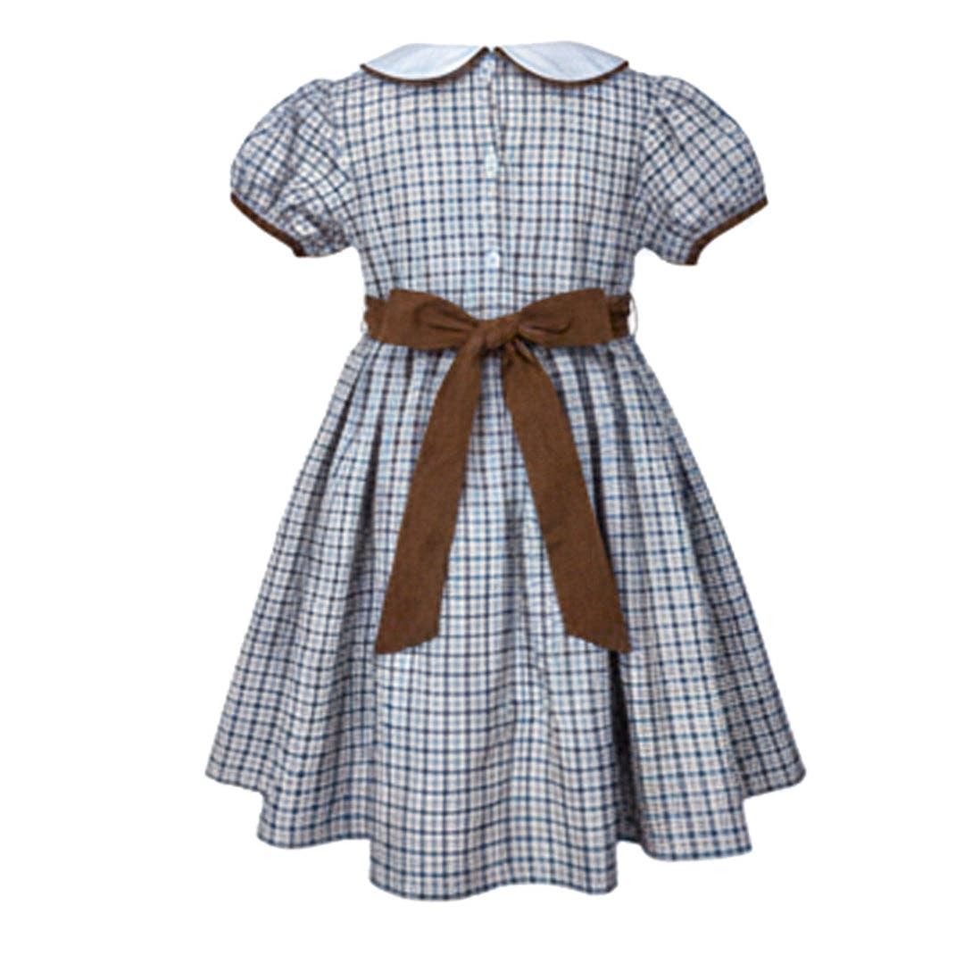 Blue/Khaki Plaid Plaid Dress