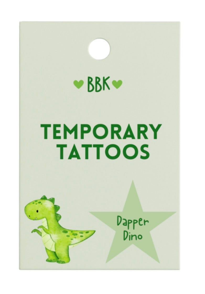 Dapper Dino Temporary Tattoos