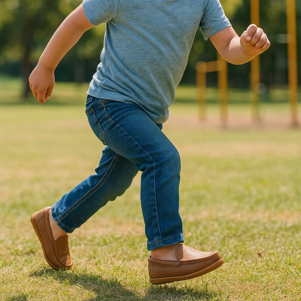 Thaddeus Boys Slip-On Moccasin - Tan