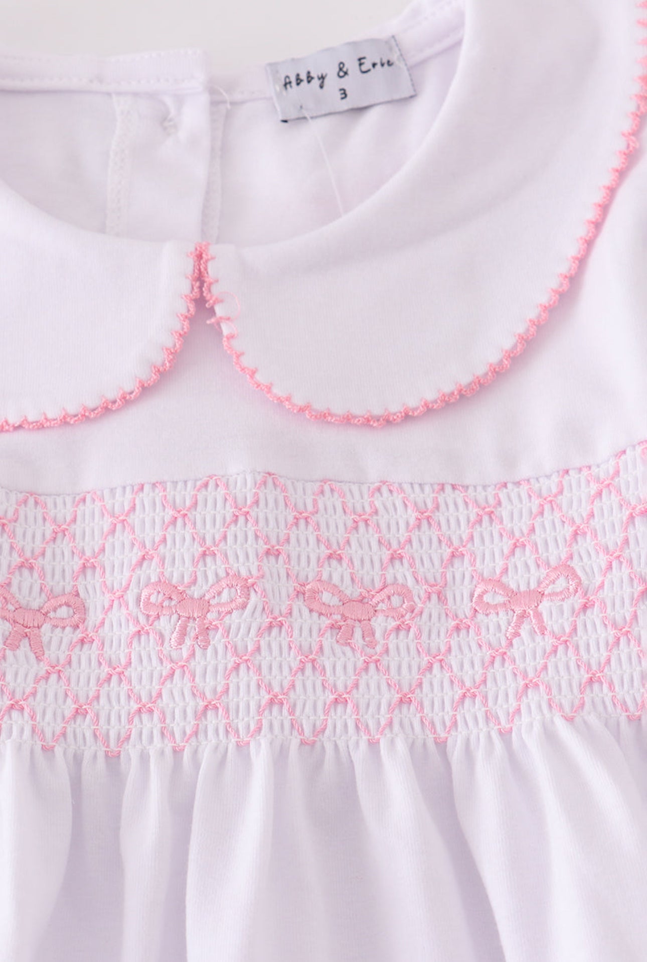Timeless Blush Bows Smocked Set