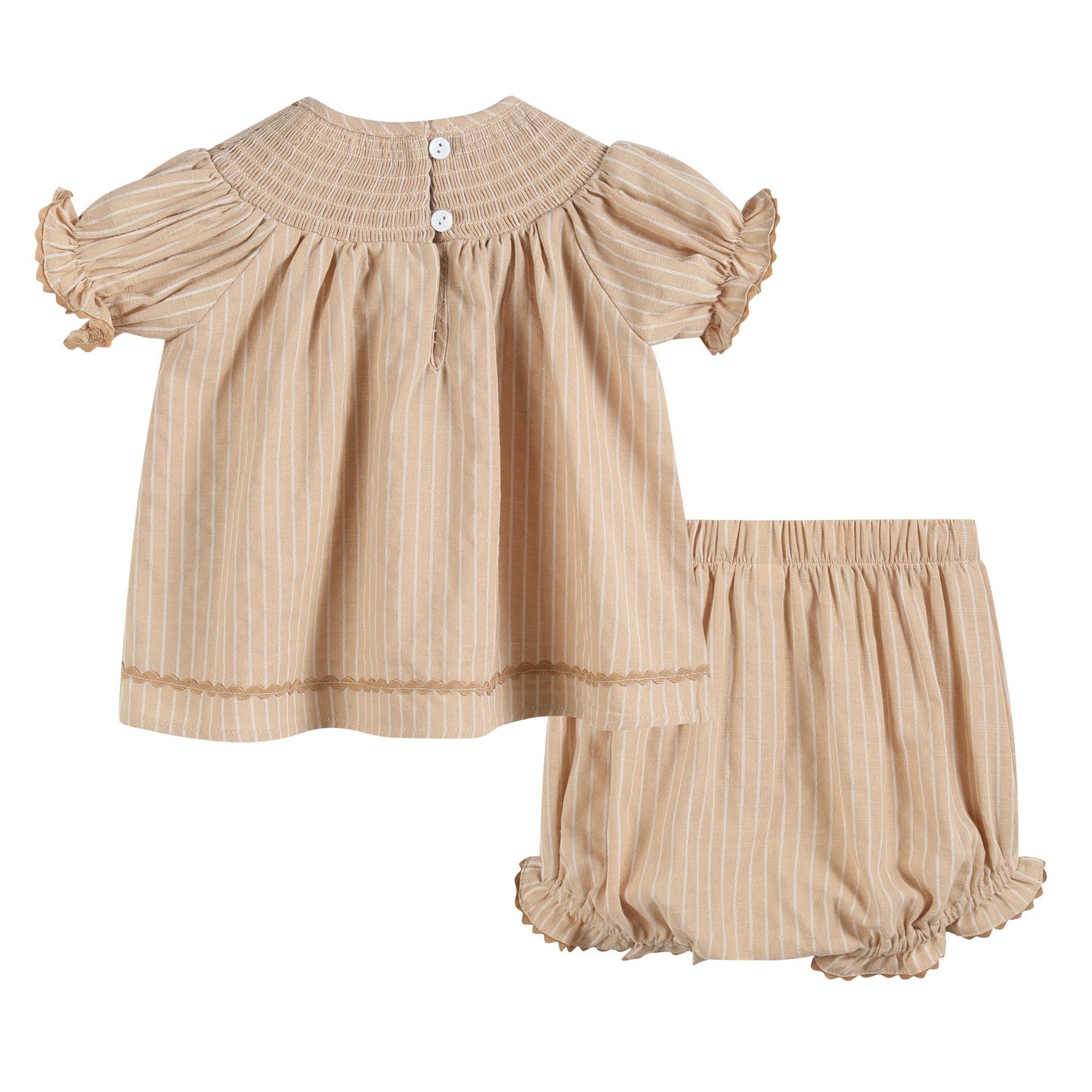 Pumpkin Smocked Bloomer Set