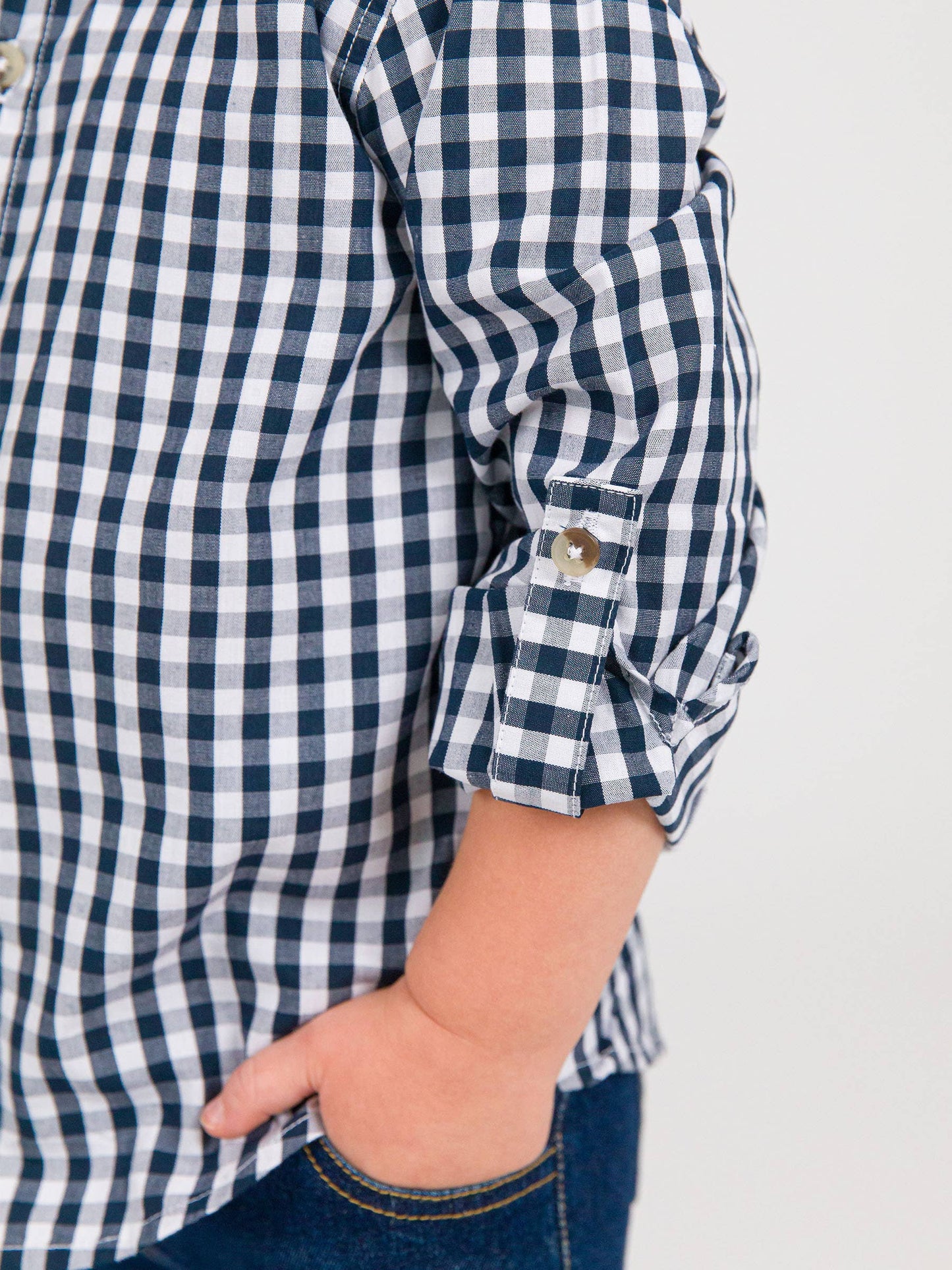 Heritage Navy Gingham Button Down