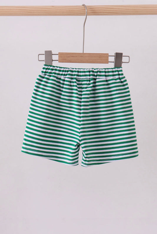 Basic Stripe Shorts - Green