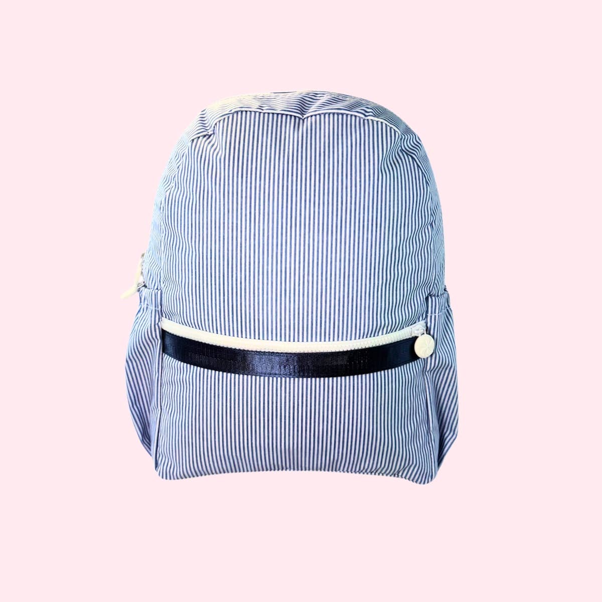 Navy Preppy Stripe Medium Backpack
