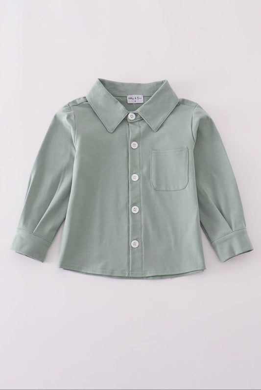 Heritage Sage Button-Down