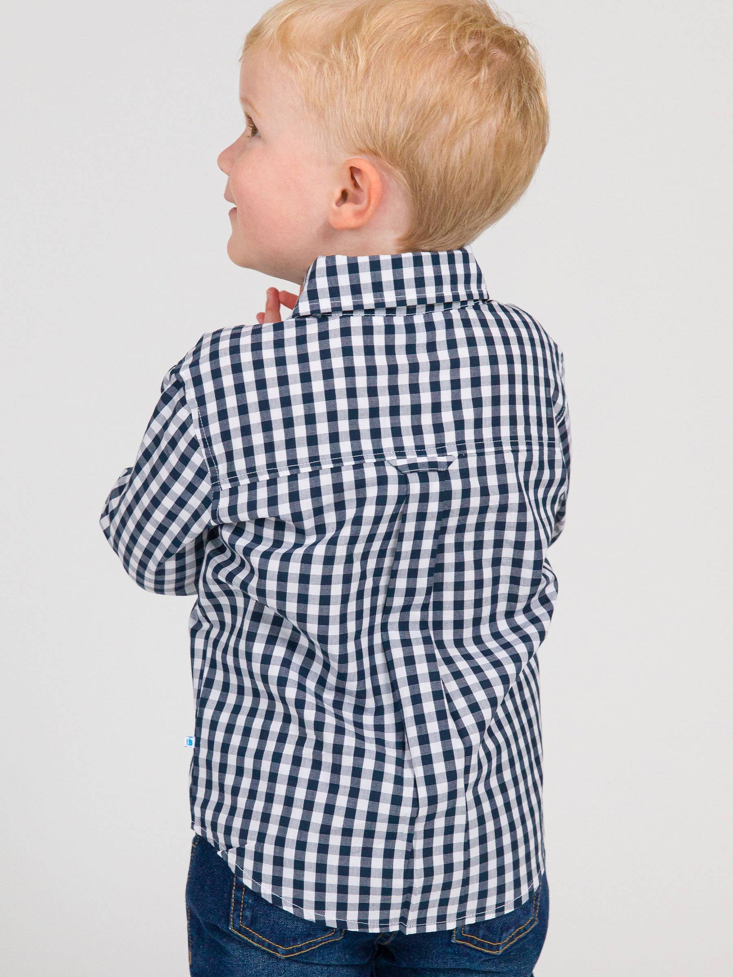 Heritage Navy Gingham Button Down