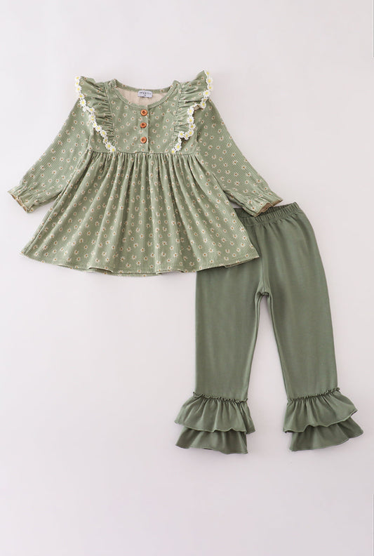 Cottage Green Daisy Set