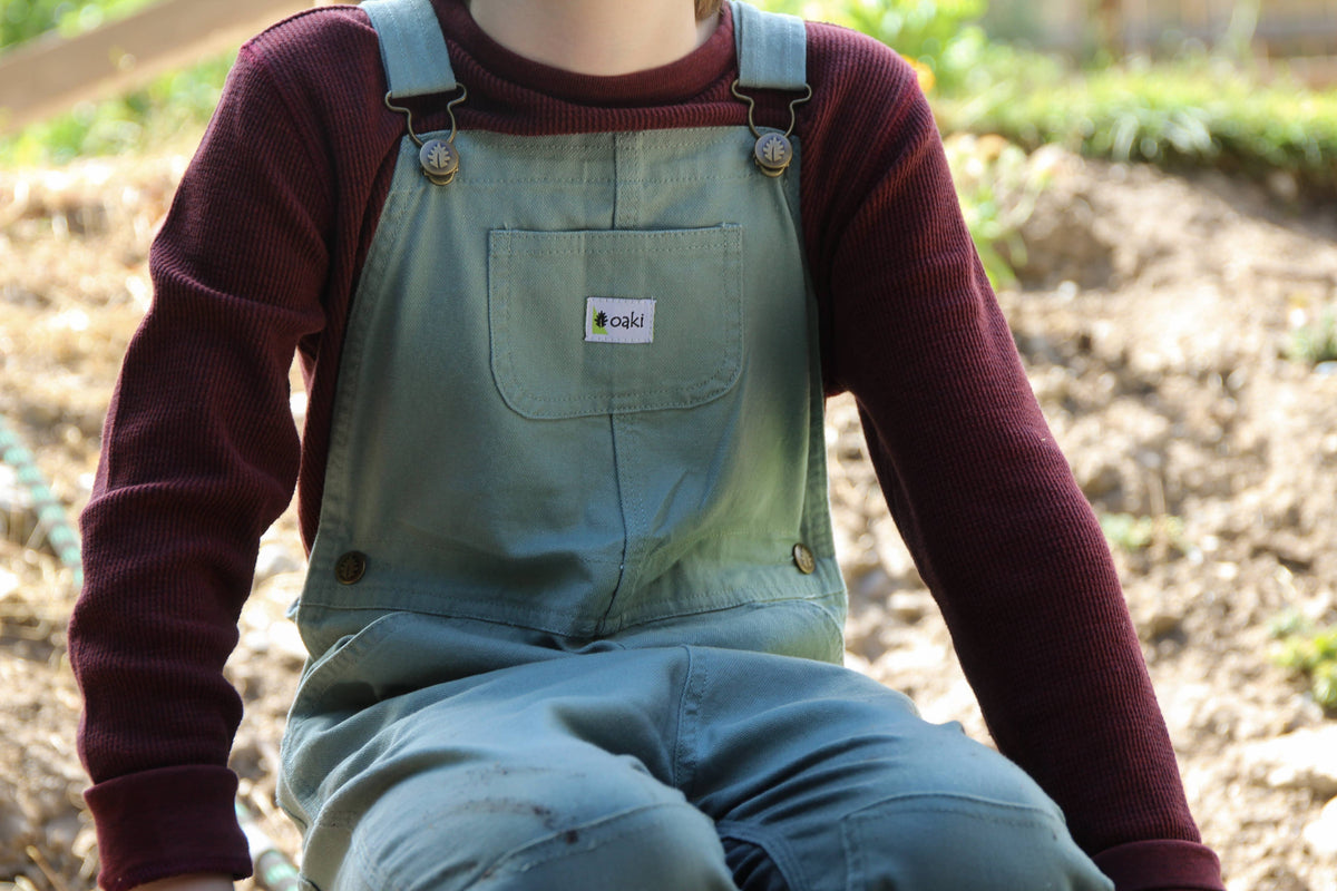 Oaki Duck Washed Cotton Overalls - Rosemary