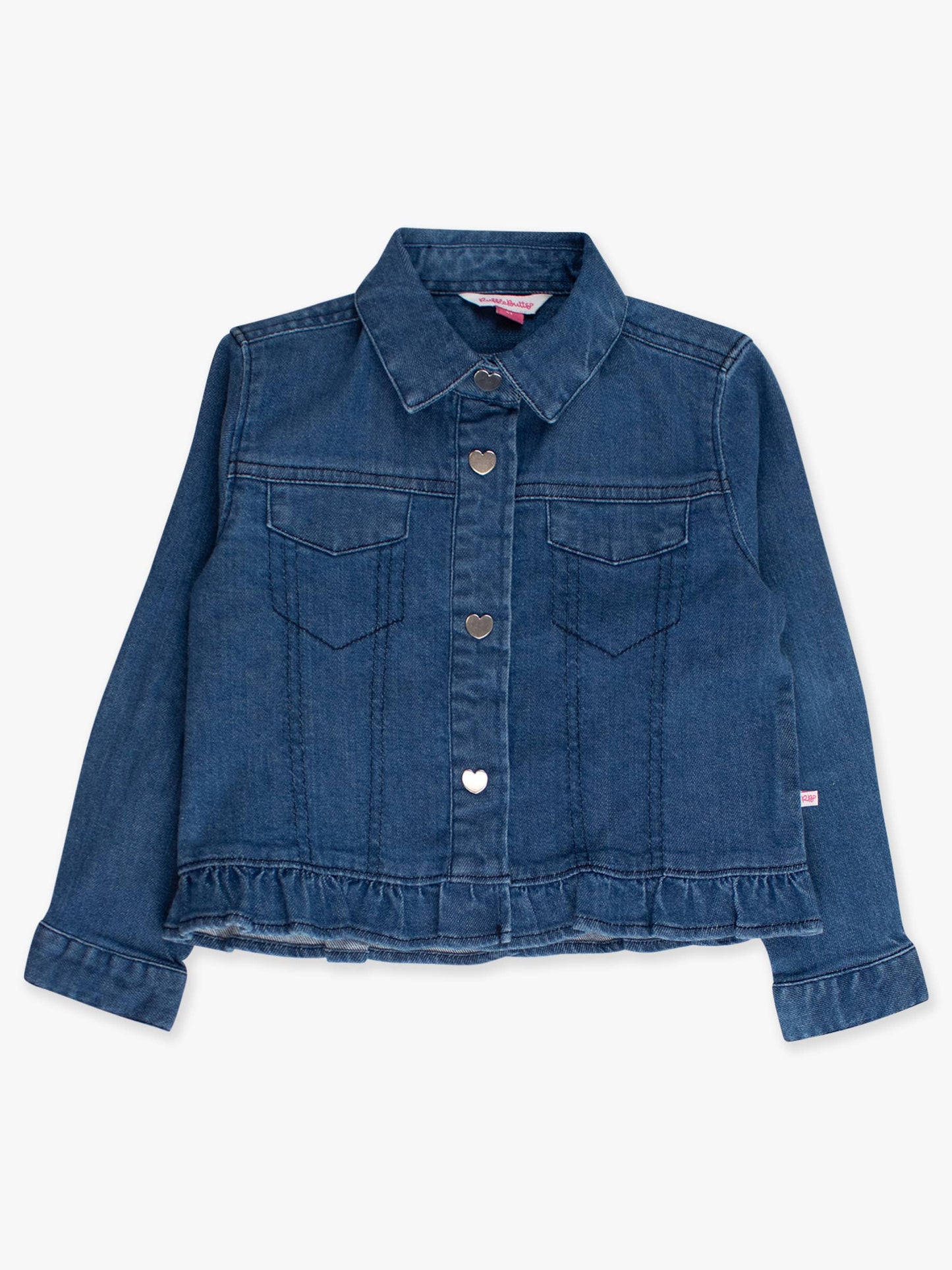 Girls Ruffle Denim Jacket