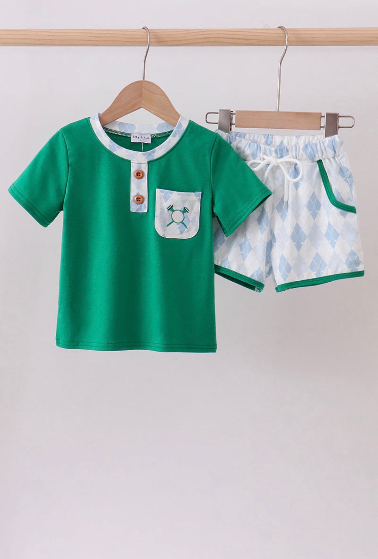 Green Fairway Shorts Set