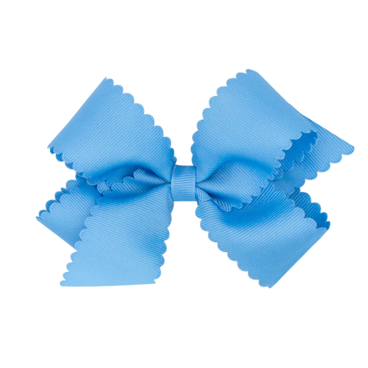 Medium Grosgrain Hair Bow with Scalloped Edge