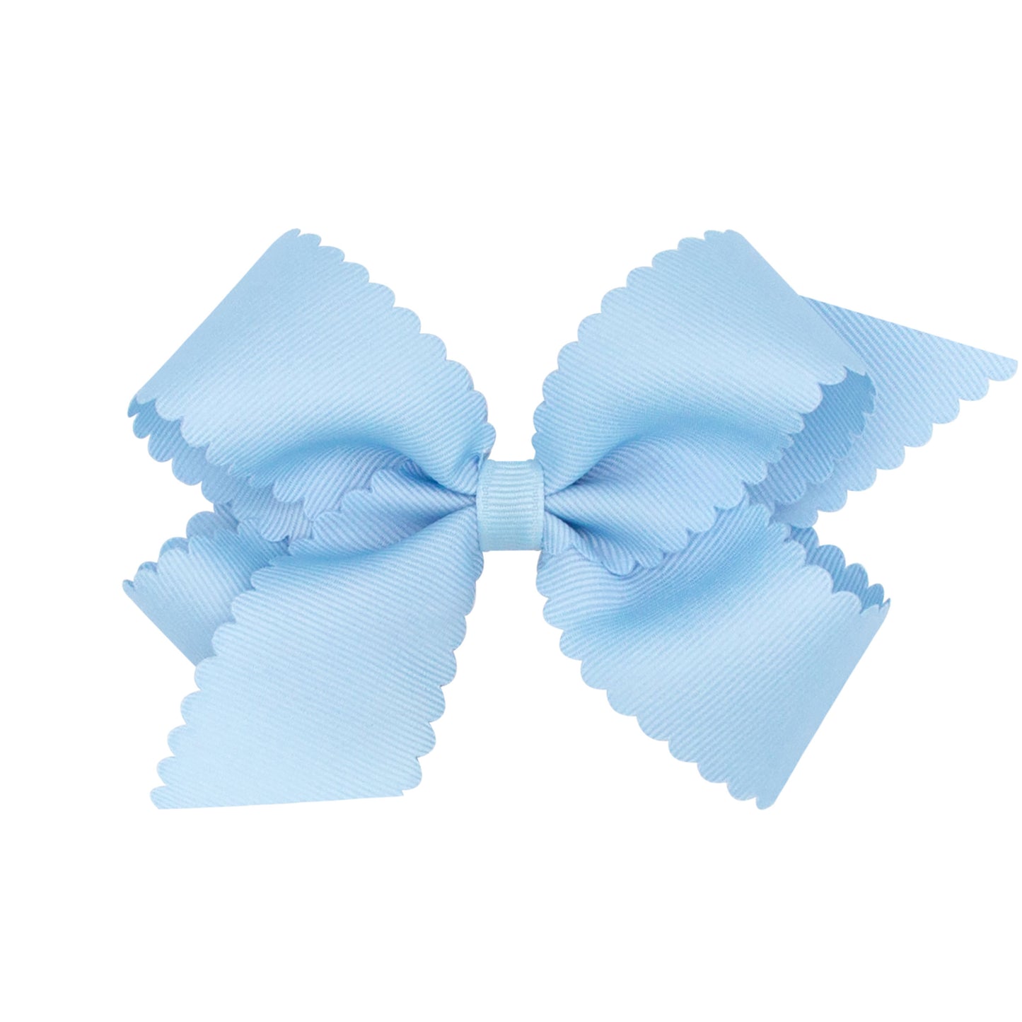 Medium Grosgrain Hair Bow with Scalloped Edge