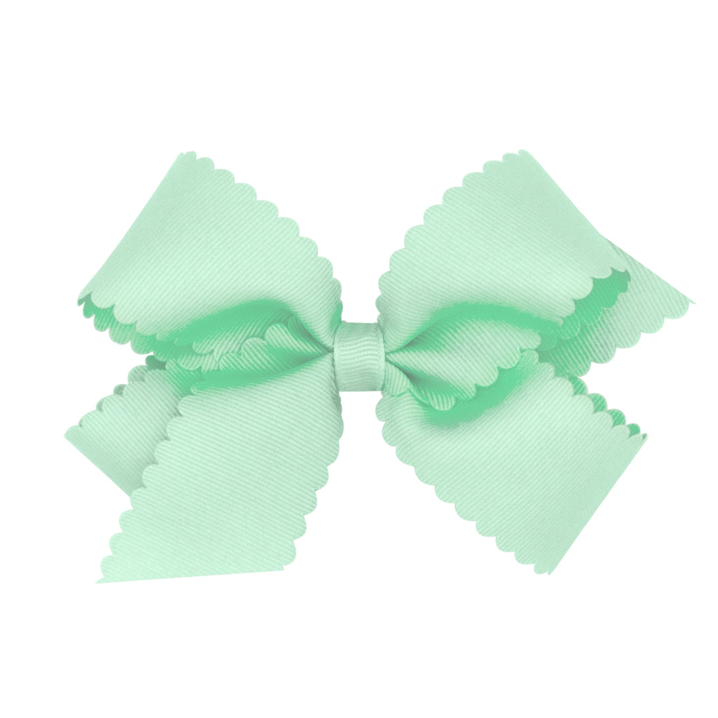 Medium Grosgrain Hair Bow with Scalloped Edge