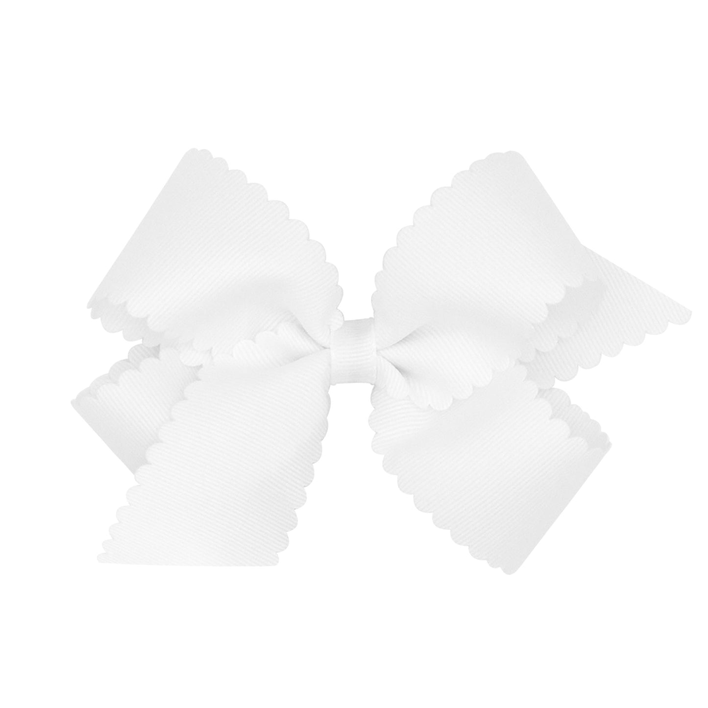 Medium Grosgrain Hair Bow with Scalloped Edge